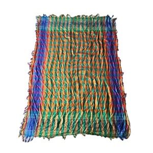 Metallic Lame' Shiny Fringe Colorful Shawl Scarf 32x42